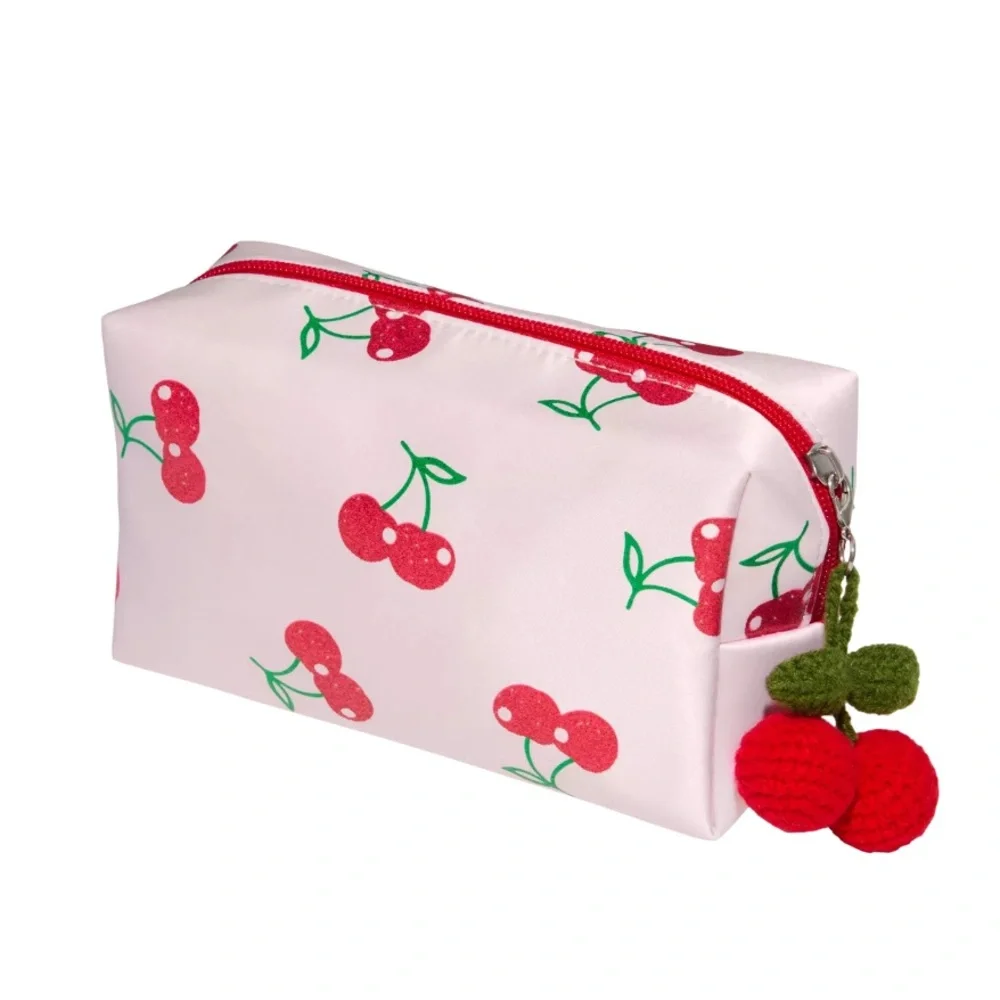 Ulta Pink Cherry Makeup Bag Travel Crochet Cosmetic